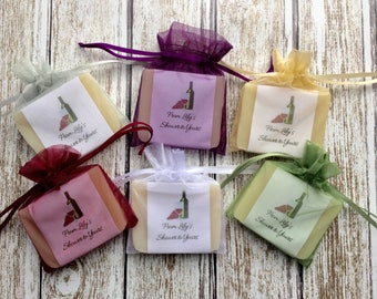 Red or White Wine Bridal Shower Soap Favors