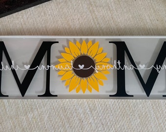 Mom Sunflower Tile Plaque