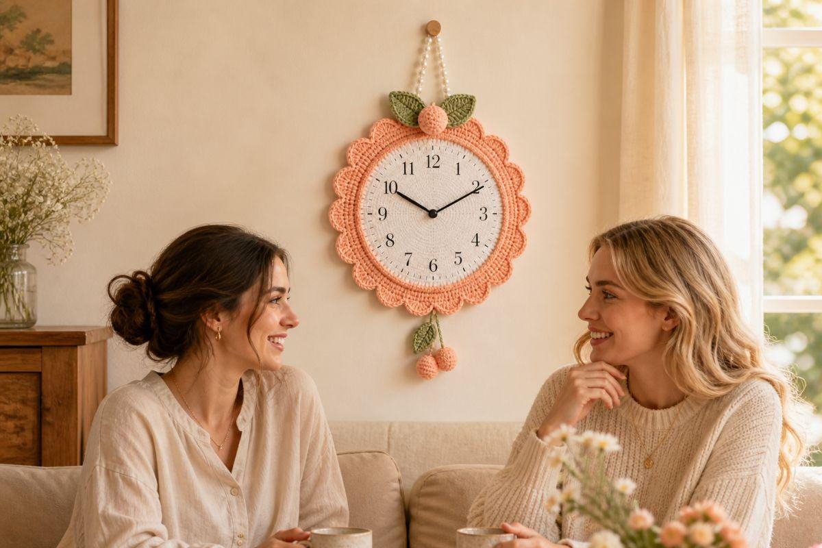 30 Crochet Clock Patterns That Keep Time in Handmade Style 25 Orange Fruit Wall Clock Crochet Pattern