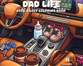 Dad Coloring Pages, Father’s Day Coloring Book for Adult, Men Cozy Hygge Coloring, Cozy Dad Moments, Digital Printable Fathers Day Gift