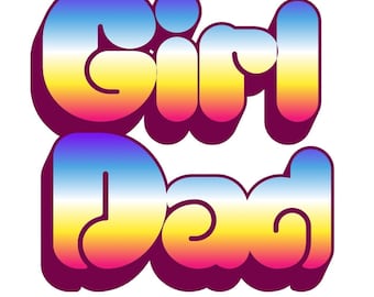 Girl Dad Retro Sticker