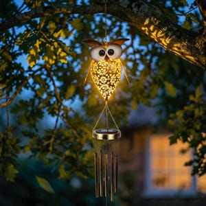 Solar Owl Light,Hanging Lantern,Outdoor Garden Lamp,Waterproof Yard Decor,Solar Powered Night Light,Patio,Landscape Lighting,Moroccan Style