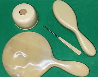 Vintage Bakelite 5 Piece Vanity Set (A5)