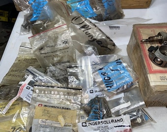 Lote antiguo de piezas neumáticas y otras piezas de Ingersoll Rand - La mayoría son nuevas