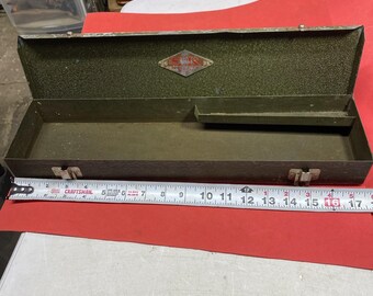 S-K Tools Sherman Klove Co Vintage Metal Tool Box 17.5”x4.5”USA (B3)