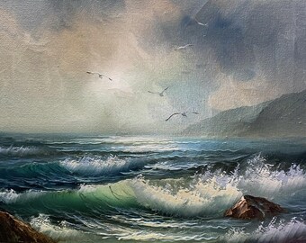 A. Kirkham Original Textured Oil Painting On Canvas Ocean Scene 20x24