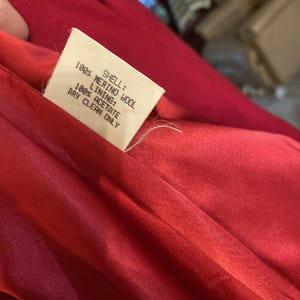Trench-coat rouge Pendleton VTG 100 % laine mérinos Taille 8P image 9