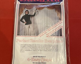 VTG 1976 Curtain Swag & Cascade Do It Yourself Kit New By CSK Manufacturing Co