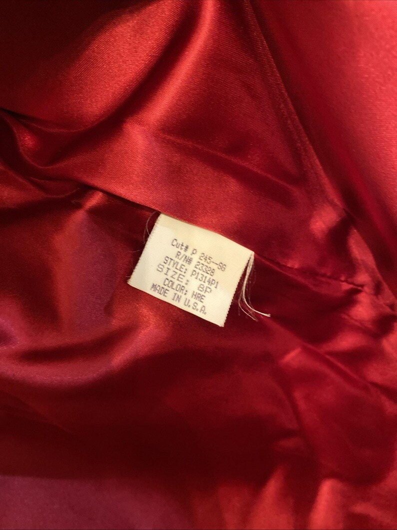 Trench-coat rouge Pendleton VTG 100 % laine mérinos Taille 8P image 8