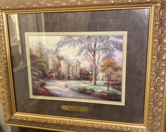 Summer Gate by Thomas Kinkaid Framed Collectors Society Print W/COA(C2)