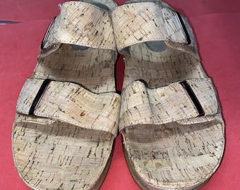 Women’s Baretraps Cork Sandals Size 9.5 M Adjustable Straps (E2)