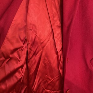 Trench-coat rouge Pendleton VTG 100 % laine mérinos Taille 8P image 6