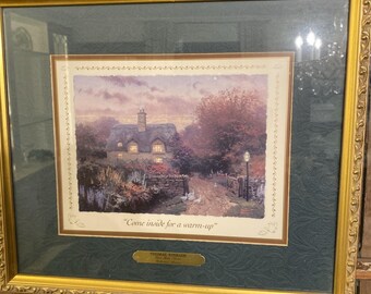 Thomas Kinkade Collectors Society Open Gate Sussex Print w/Certificate COA (C2)