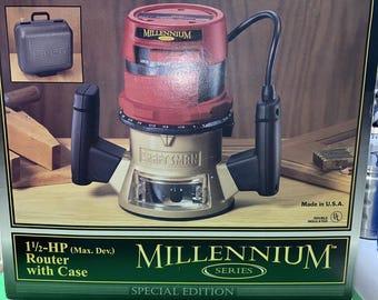 NEW! Sears Craftsman Millennium Router 1.5 HP W/Storage Case Vintage USA