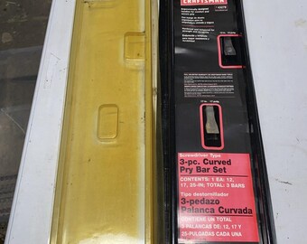 Vintage Craftsman 3 Piece Curved Pry Bar Set 12,17,25 Inch - NEW Old Stock