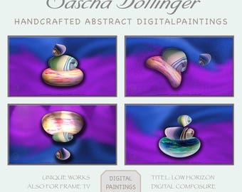 Arte astratta mistica - Sascha Dollinger: LOW HORIZON N 01 + 02 + 03 + 04, 061_2018_2026