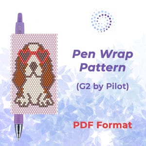 Beagle Hond Kralen Pen Wikkelpatroon Schattige Puppy Peyote Stitch Pen Ontwerp Hondenliefhebber Kraal Patroon DIY Dier Portret Kraal Art