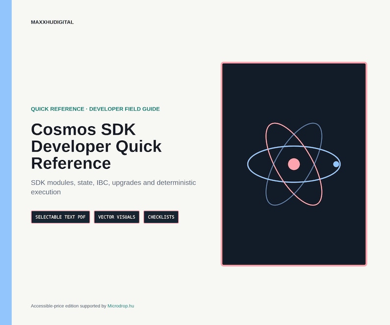Guide de référence rapide pour les développeurs du SDK Cosmos — CometBFT, IBC, CosmWasm | Aide-mémoire PDF imprimable image 1