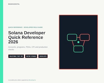 Solana開発者向けクイックリファレンス2026 — Anchor、SPLトークン、CLIおよびPDAチートシート