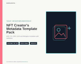 NFT Metadata Template Pack — 10 ERC-721/1155/Solana JSON Templates + Full Creator Guide