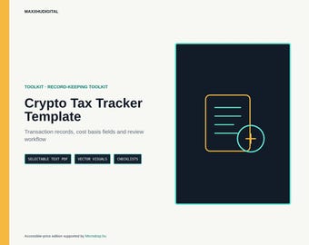 Crypto Tax Record Tracker 2026 - Multi-Chain Ledger and Review Checklist PDF