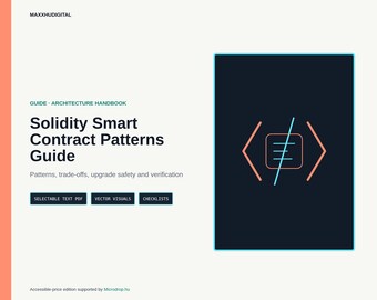 Guide des modèles de contrats intelligents Solidity 2026 — Plus de 30 modèles éprouvés | Livre électronique PDF pour développeurs Web3