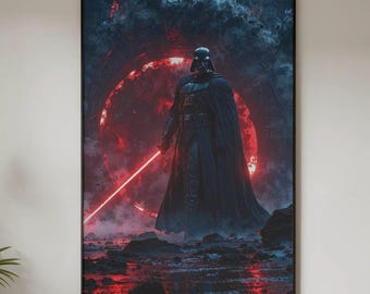 Darth Vader Poster – Star Wars Dark Side Wall Art, Sith Lord Print, Galactic Empire Decor, Sci-Fi Villain Art