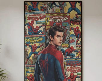 Spider-Man Poster – Peter Parker Andrew Garfield Kunstdruck, Marvel-Wanddekor