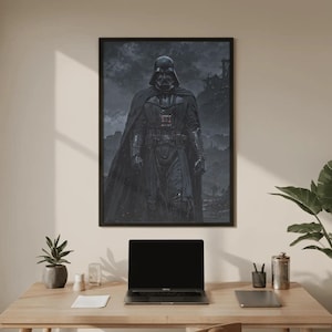 Darth Vader – Star Wars Dark Side Poster, Sith Lord Wandkunst, Galactic Empire Print, Sci-Fi Dekoration