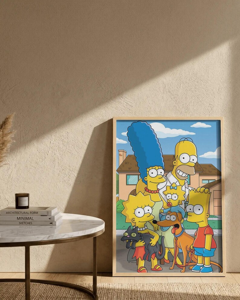 The Simpsons Poster – Classic Cartoon Wall Art, Animated Family Print ...
