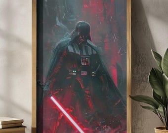 Darth Vader – Dark Side Movie Poster, Sith Lord Wall Art, Galactic Sci-Fi Print, Star Wars Room Decor