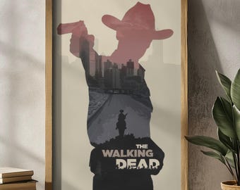 The Walking Dead Poster – Zombie Apocalypse Wall Art, TWD TV Series Print, Survival Horror Decor, Dark TV Show Art, Post Apocalyptic Design