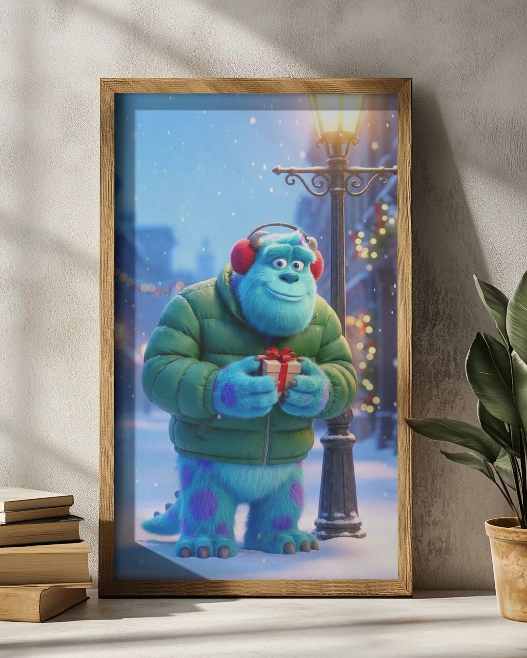 Sully Monsters Inc – Pixar Monster Poster, Blue Cartoon Wall Art, Funny ...