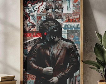Star-Lord Poster – Guardians of the Galaxy Wall Art, Marvel Cosmic Hero Print, Sci-Fi Adventure Decor, Superhero Movie Art