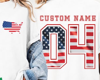 Camiseta personalizada de la Copa de Fútbol de EE. UU. 2026, con nombre y número personalizados para el día del partido.