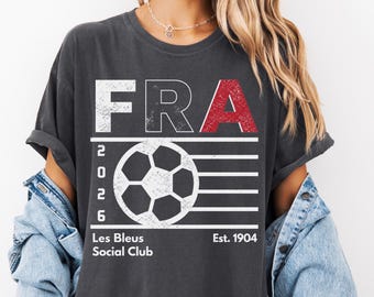 90s Les Bleus Soccer Social Club Shirt, Retro Game Day France Family Matching Kids Baby Tee