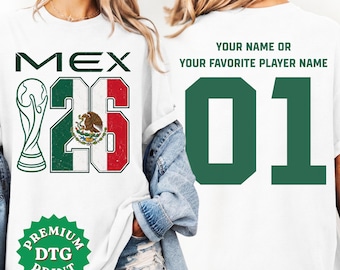Camiseta personalizada de fútbol de México, camiseta personalizada para el día del partido con diseño de la bandera mexicana para 2026.