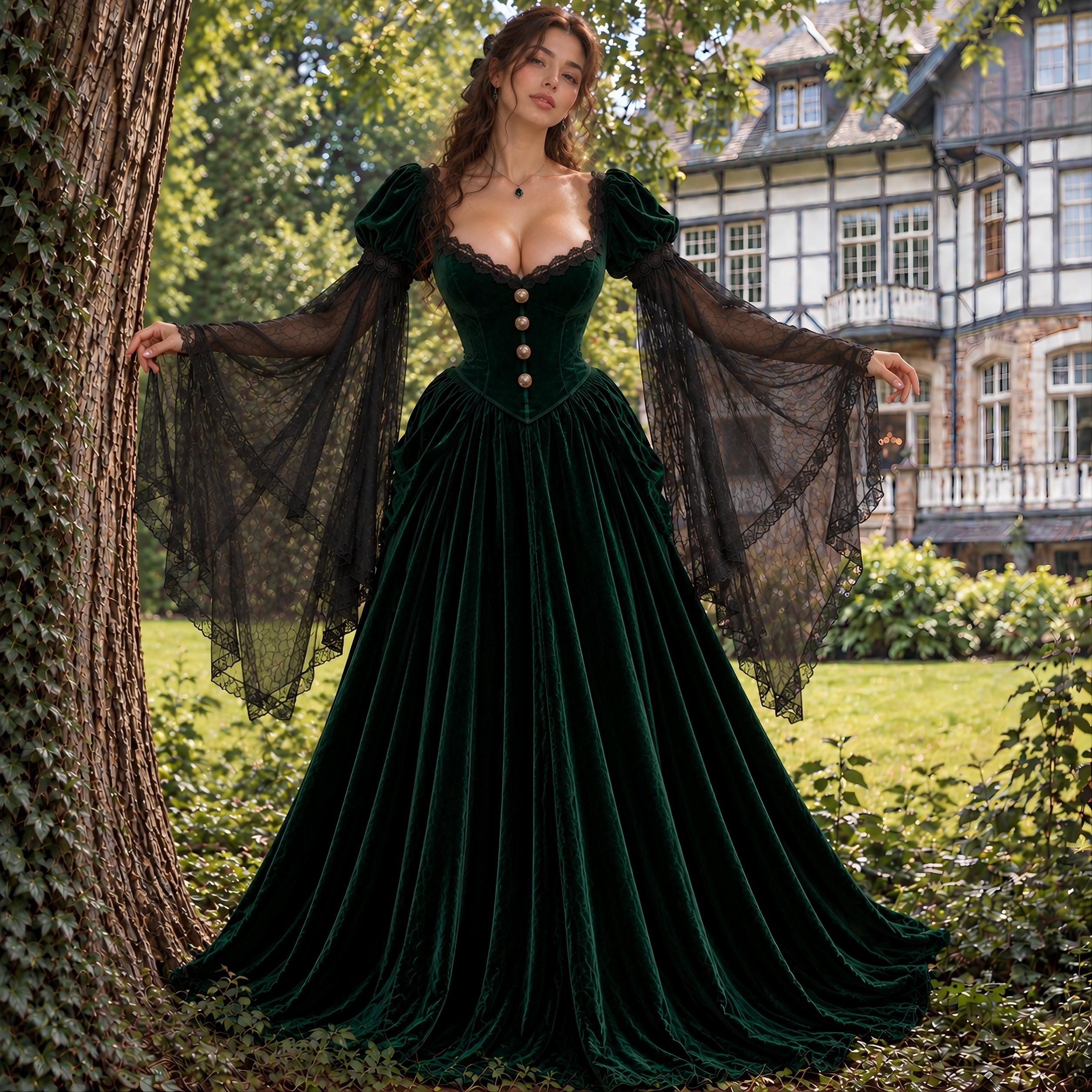 Emerald Green Masquerade Dress