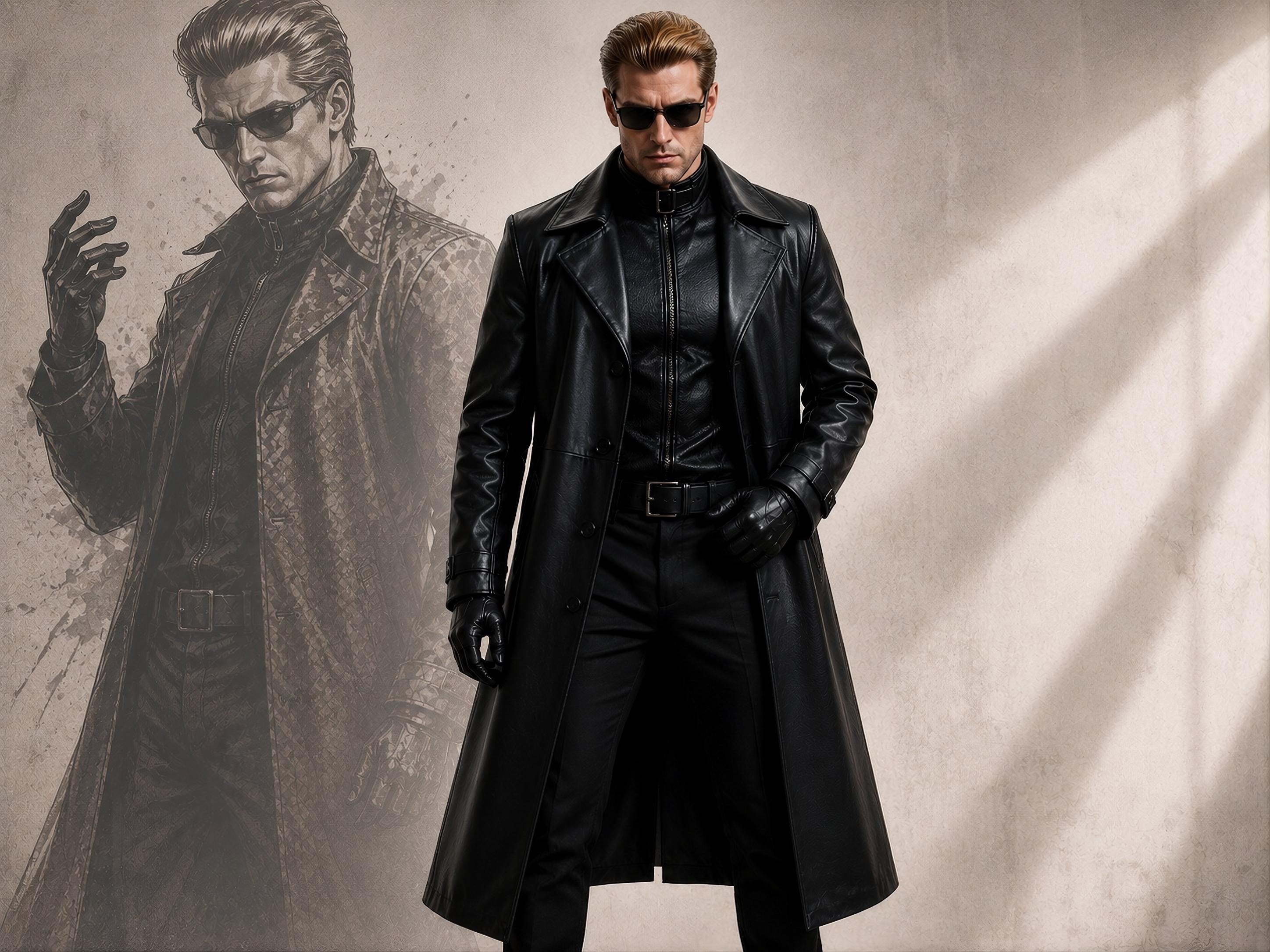 Albert Wesker Resident Evil 5 Trench Coat Set | RE5 Cosplay Outfit