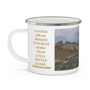 Scottish Enamel Camping Mug | Walk Clean Walk Far Walk Well | Highland Whisky Gift | Legendary Adventures Scotland image 3
