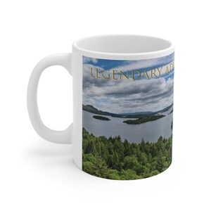 Taza panorámica de las islas del lago Lomond / Regalo de las Tierras Altas escocesas / Aventuras legendarias de Escocia, 325 ml imagen 3