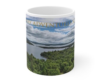 Islands on Loch Lomond Panoramic Mug | Scottish Highland Gift | Legendary Adventures Scotland  11oz