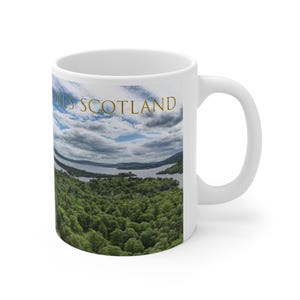 Taza panorámica de las islas del lago Lomond / Regalo de las Tierras Altas escocesas / Aventuras legendarias de Escocia, 325 ml imagen 4
