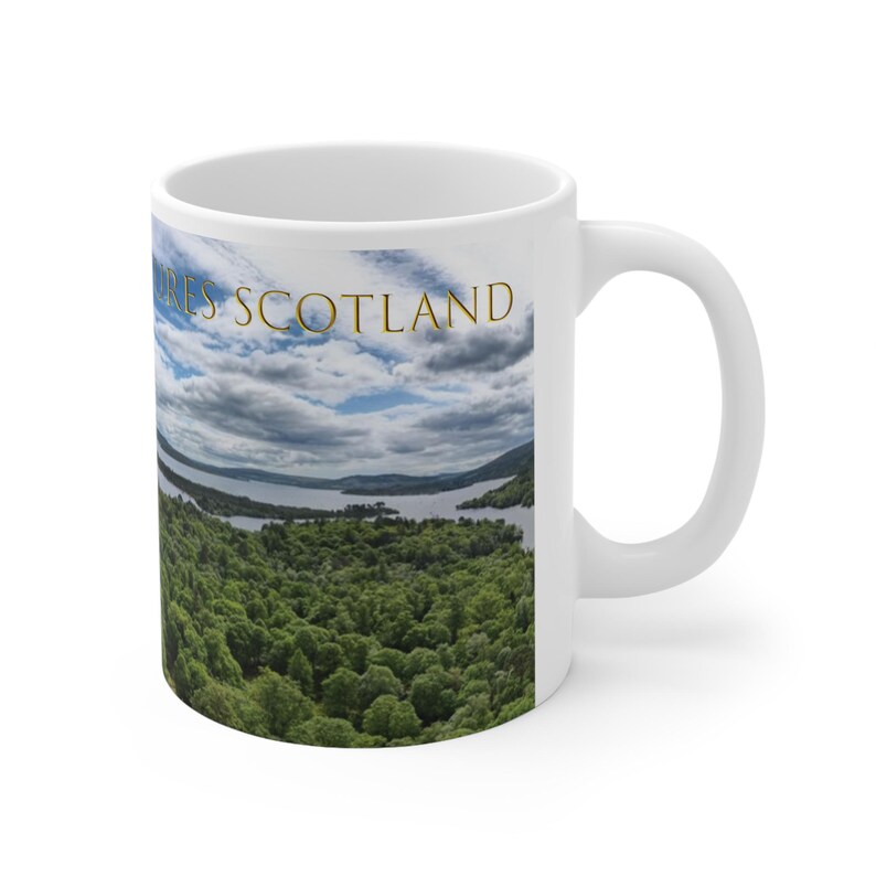 Taza panorámica de las islas del lago Lomond / Regalo de las Tierras Altas escocesas / Aventuras legendarias de Escocia, 325 ml imagen 4