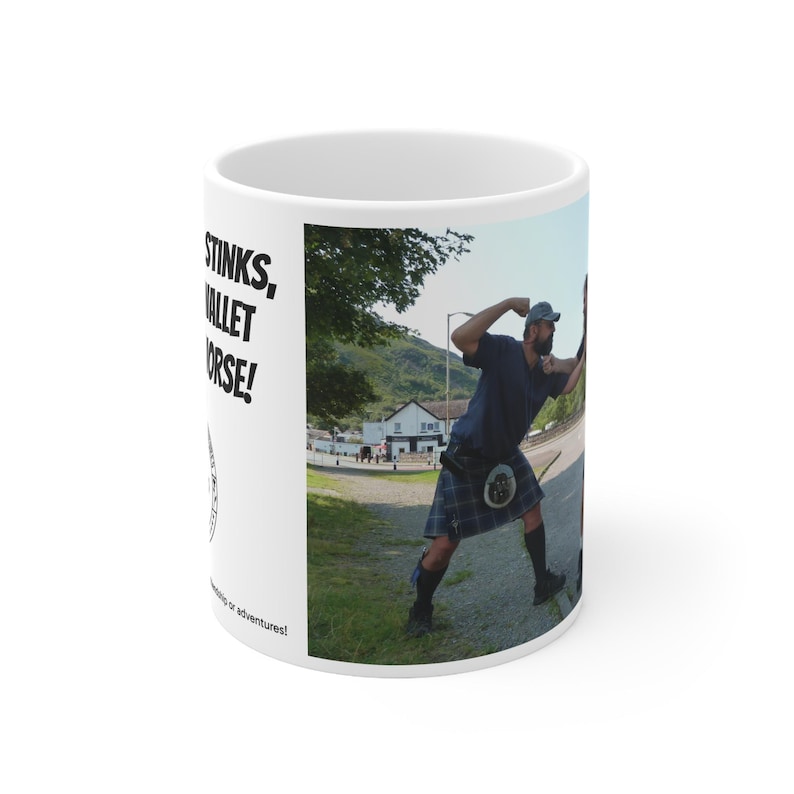 Funny Scottish Mug | Yer Beard Stinks But Yer Wallet Stinks Worse | Legendary Adventures Scotland 11oz image 1