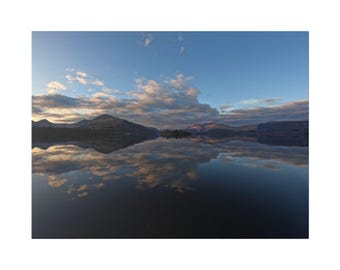 Loch Lomond Alpenglow Canvas | Ben Lomond Pink Sunset Snow | Beinn Dubh Luss Mirror Highland Wall Art