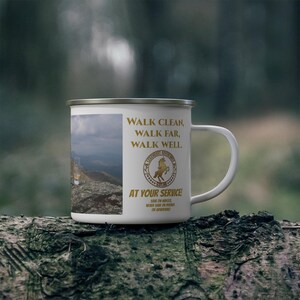 Scottish Enamel Camping Mug | Walk Clean Walk Far Walk Well | Highland Whisky Gift | Legendary Adventures Scotland image 4