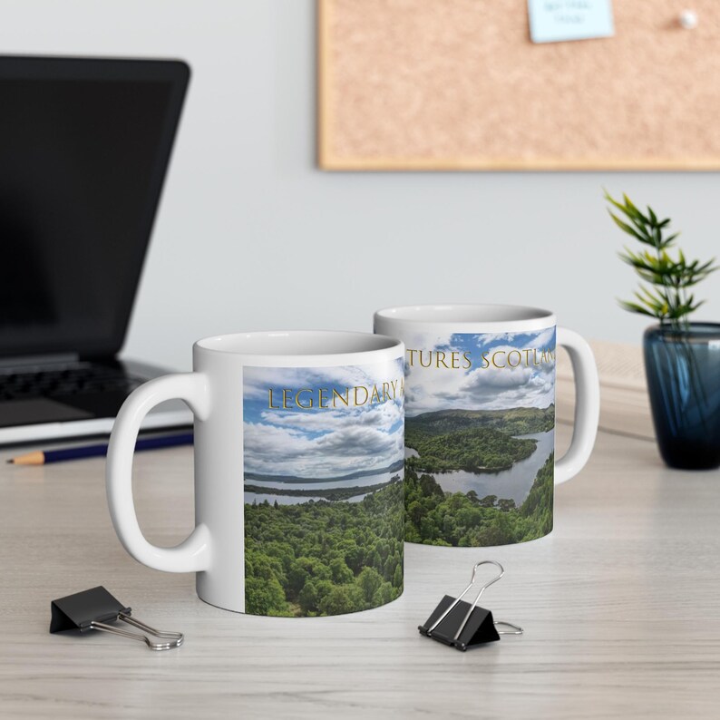 Loch Lomond Panoramic Mug | Scottish Highland Gift | Legendary Adventures Scotland 11oz image 2