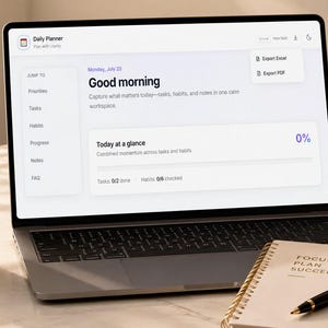 Ultimate Daily Planner | Daily Habits Tracker | Task Manager & Priority Setter | Notes and Brain Dump