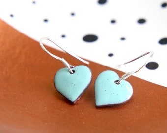 Enamel love heart earrings the perfect romantic gift